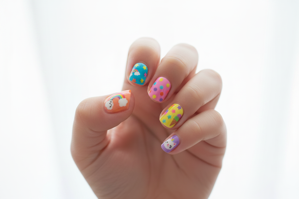 Kids Nails with short thumb