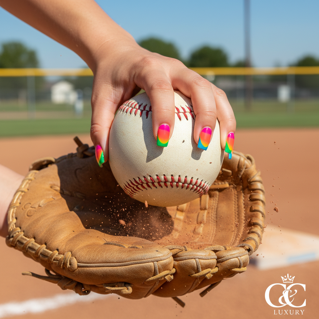 Sporty Nails - Softball