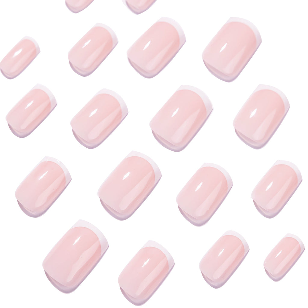 365nails: "Classic French Nude Square" – Minimalist Press-on Nails