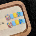 365nails: "Candy Confetti" – Multi-Color Glitter & Pastel Handmade Oval Nails