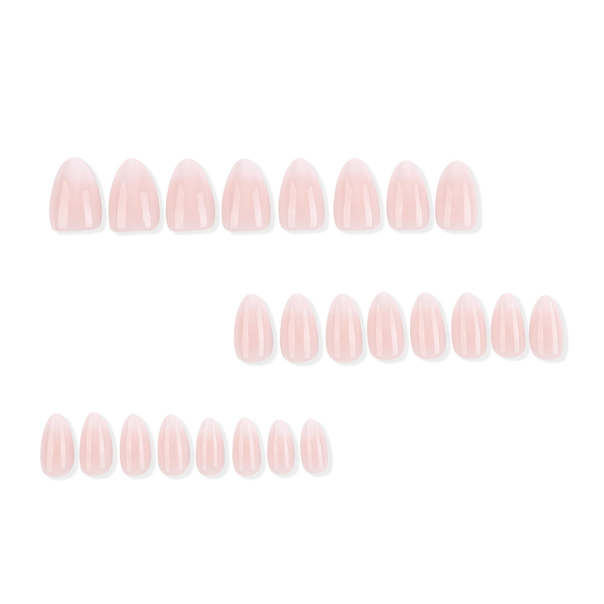 365nails: "Soft Pink Ombre Oval" – Natural Press-on Nails