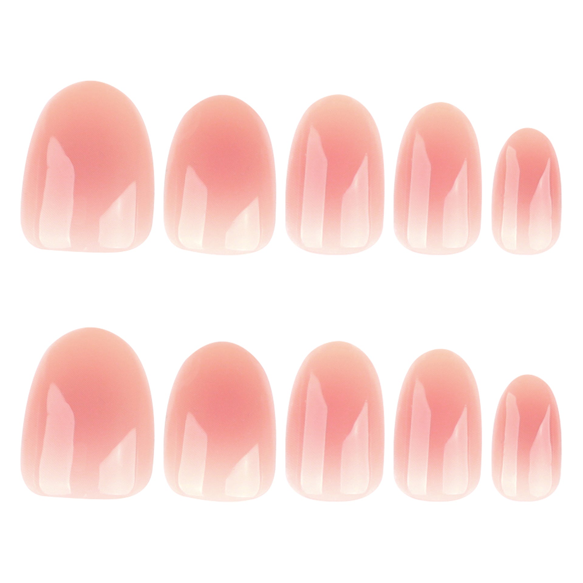 "Peach Ombre Oval" – Gradient Nude Press-on Nails
