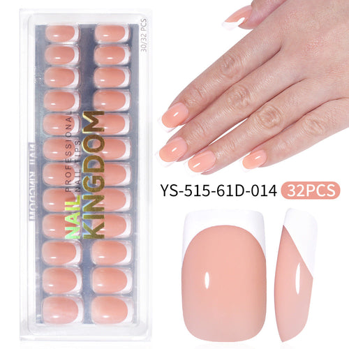 "Jelly Pink French" - Translucent 32Pcs Press-On Nails Set