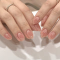 "Peach Ombre Oval" – Gradient Nude Press-on Nails