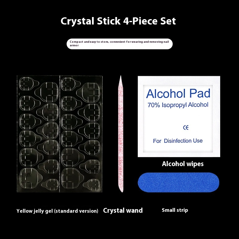 Accessories package: glue, rubbing strips, crystal rods, cleaning cotton, jelly glue Sold in packs of 3. Minimum order: 1 pack (3 pcs). Quantity = number of packs. Qty 1 = 3pcs, Qty 2 =6 pcs