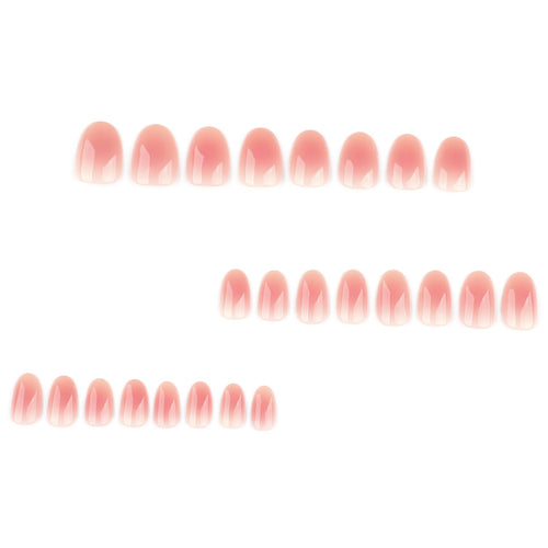 "Peach Ombre Oval" – Gradient Nude Press-on Nails