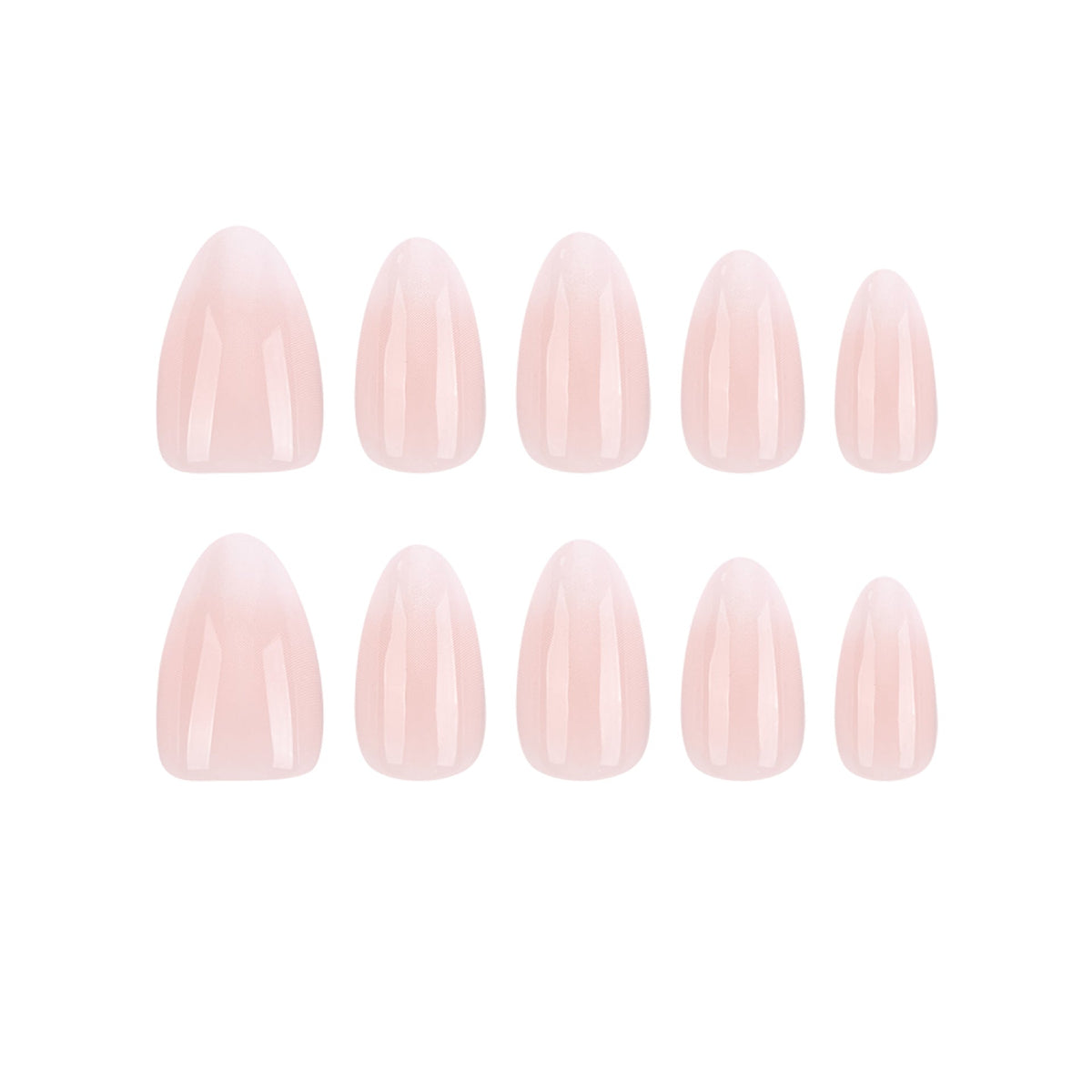 365nails: "Soft Pink Ombre Oval" – Natural Press-on Nails