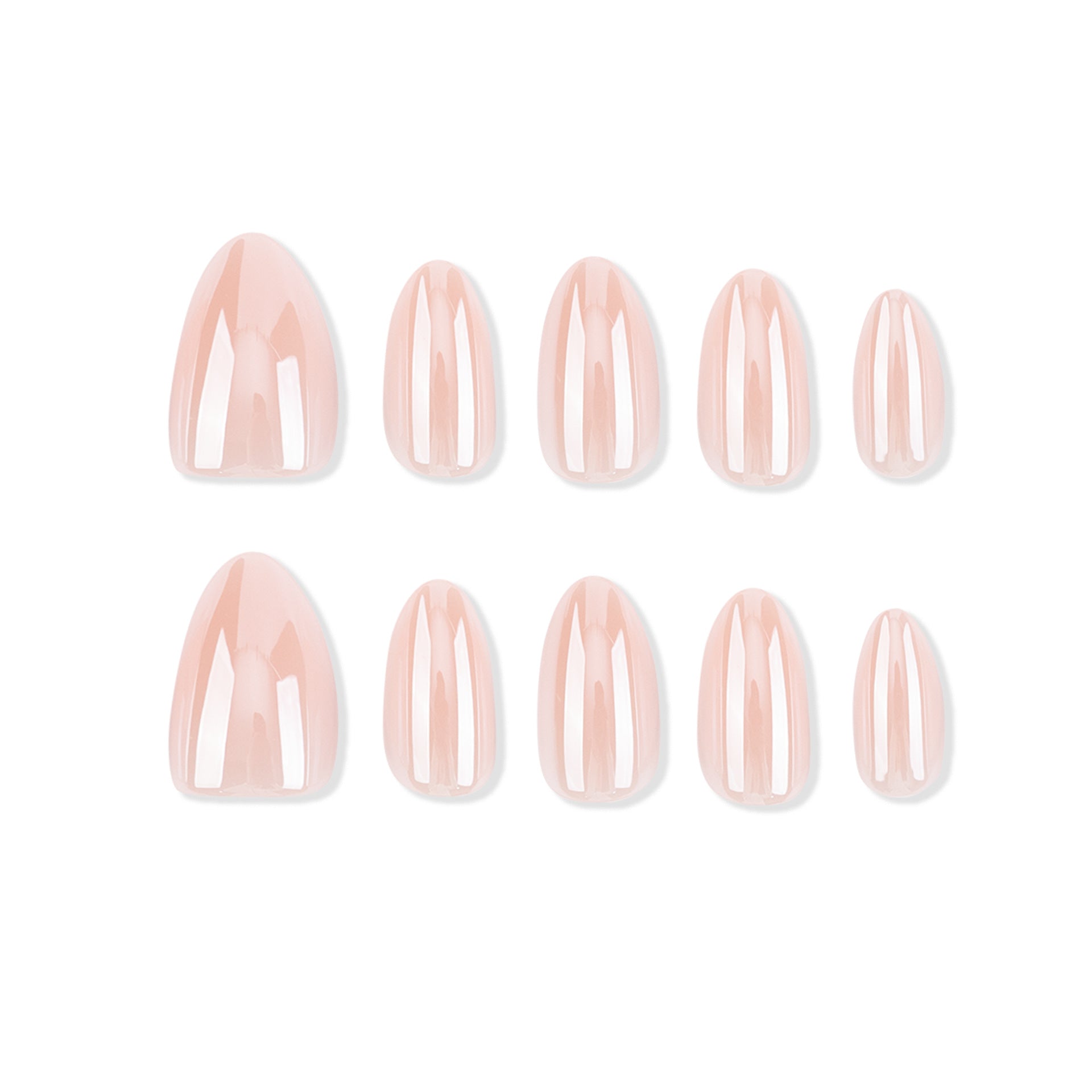 365nails: "Glossy Natural Nude Oval" – Minimalist Press-on Nails