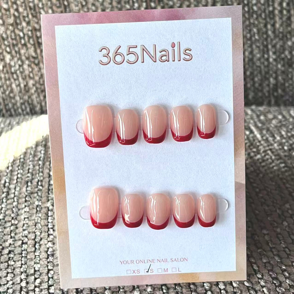 Handmade French patch manicure, multi-color and multi-reusable full coverage fake nail set