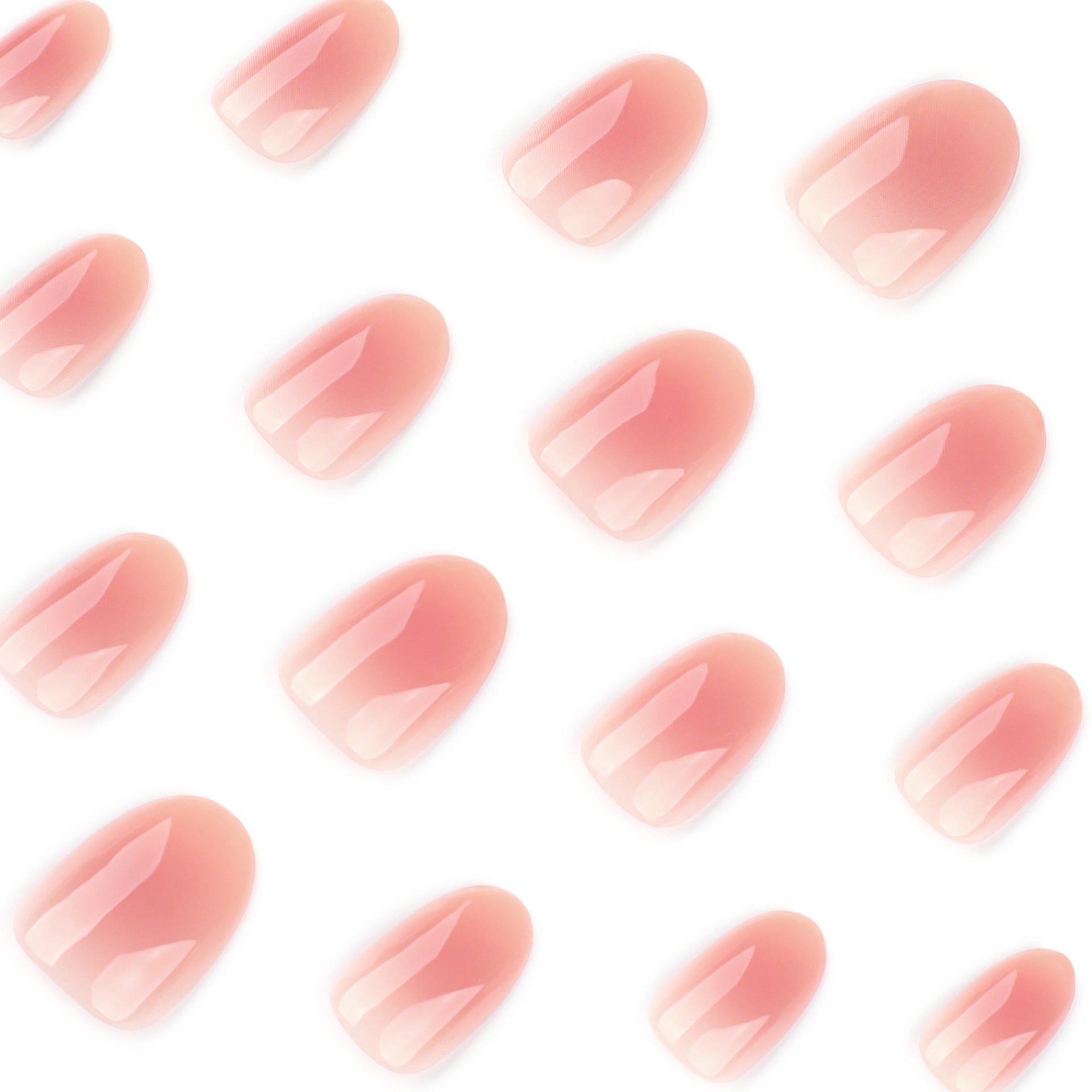 "Peach Ombre Oval" – Gradient Nude Press-on Nails