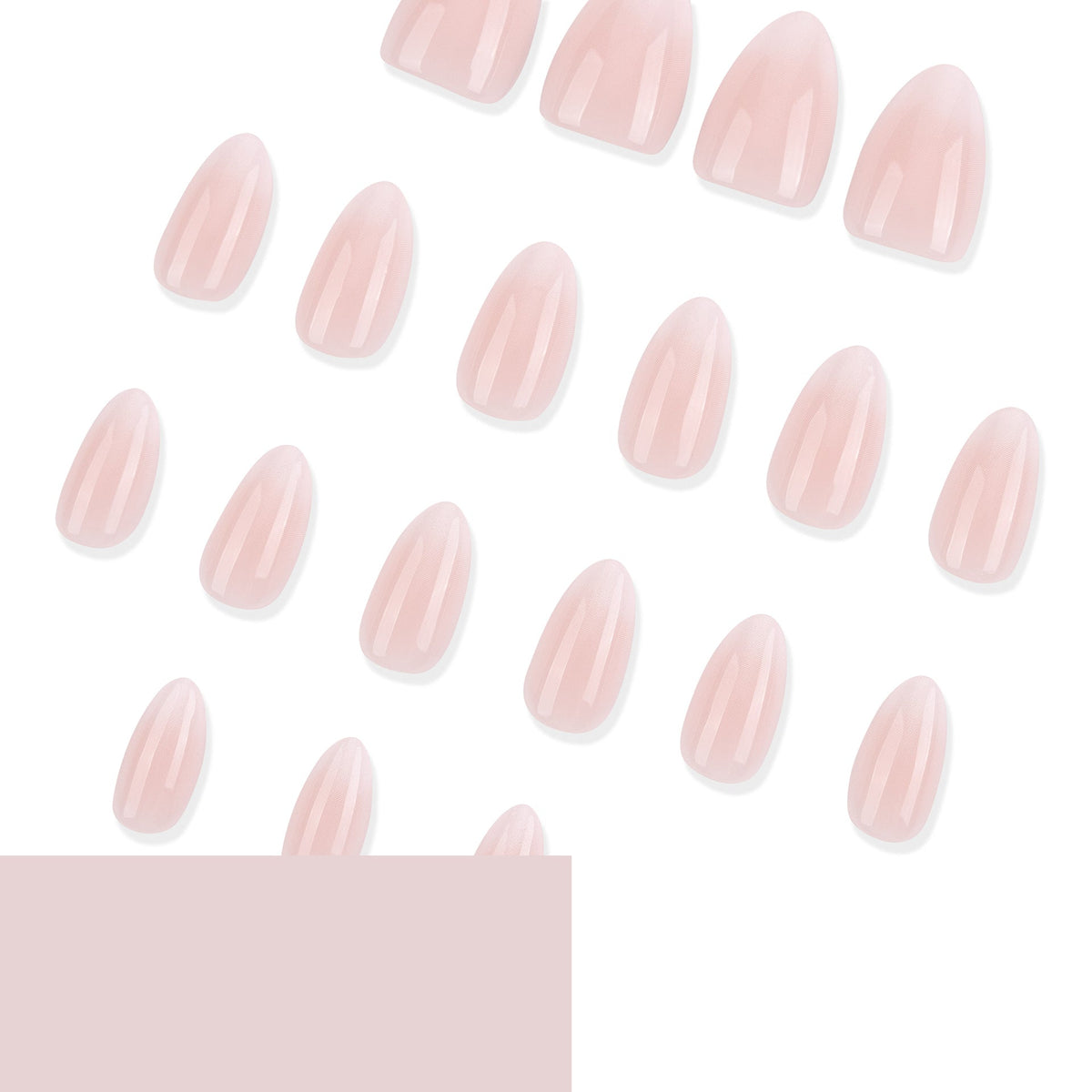 365nails: "Soft Pink Ombre Oval" – Natural Press-on Nails