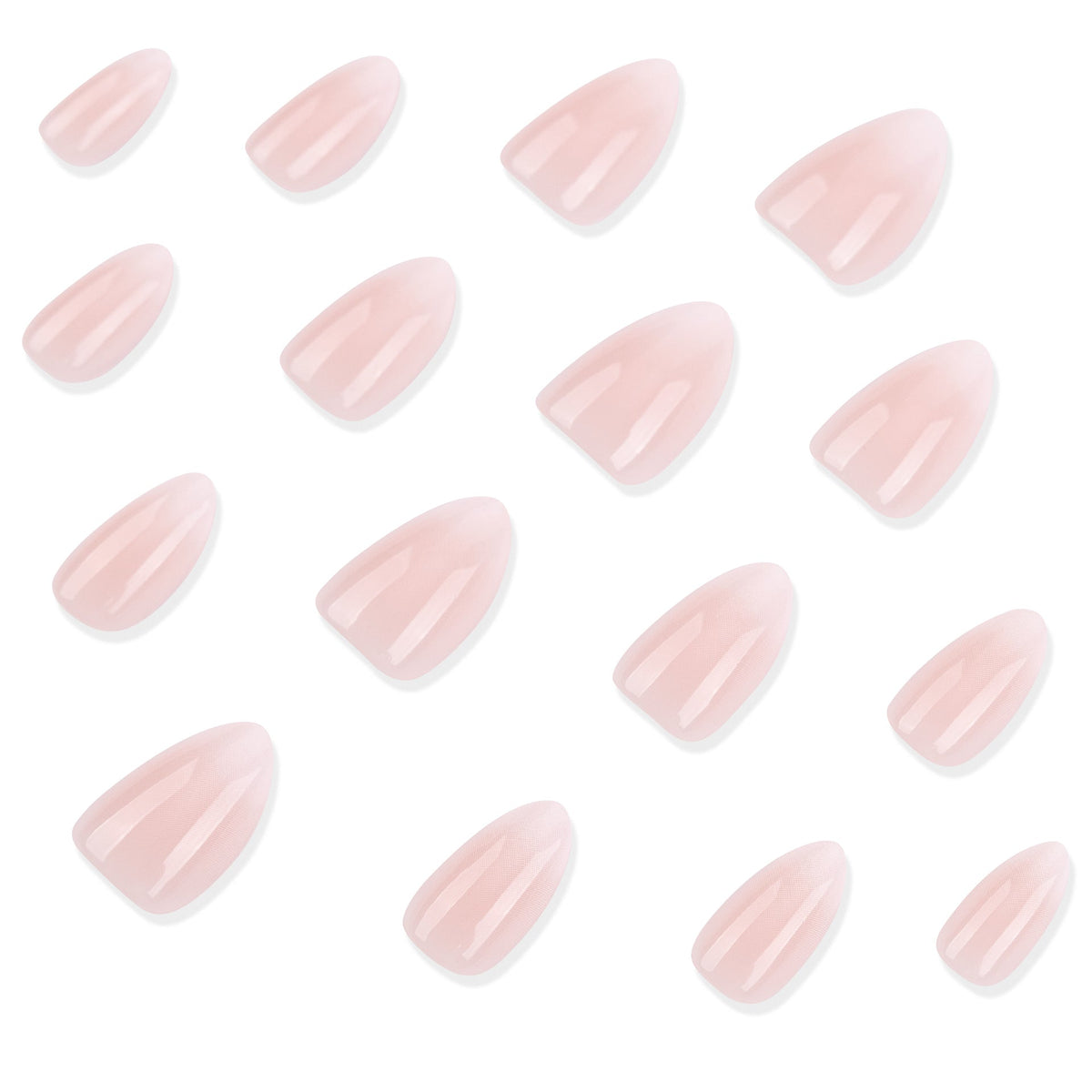 365nails: "Soft Pink Ombre Oval" – Natural Press-on Nails