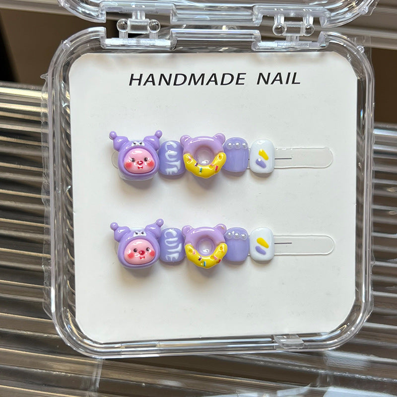 Sweet Cartoon Candy Kids Press On Nails Assorted Set