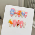 365nails: "Candyland Whimsy" – 3D Sculpted Handmade Short Almond Nails