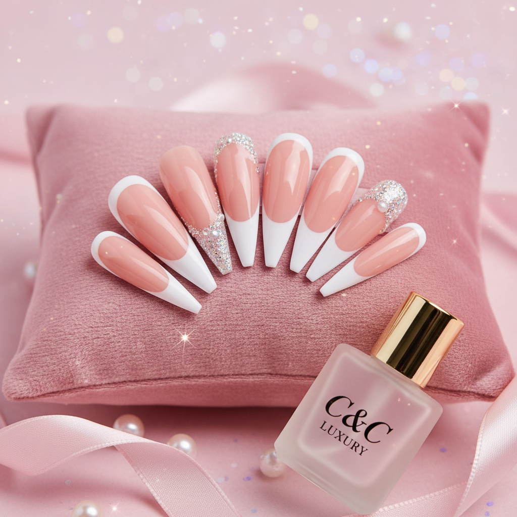 Club Nails - Pink & White French Tips