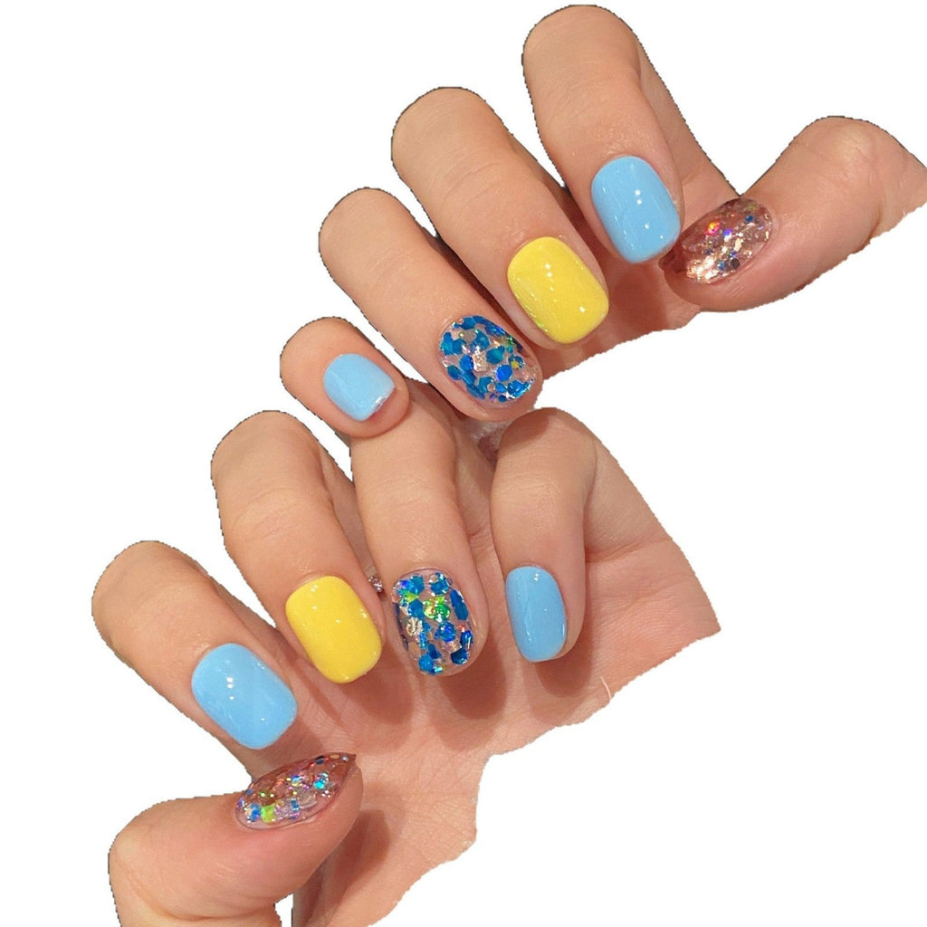 365nails: "Candy Confetti" – Multi-Color Glitter & Pastel Handmade Oval Nails