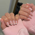 365nails: "Classic French Nude Square" – Minimalist Press-on Nails