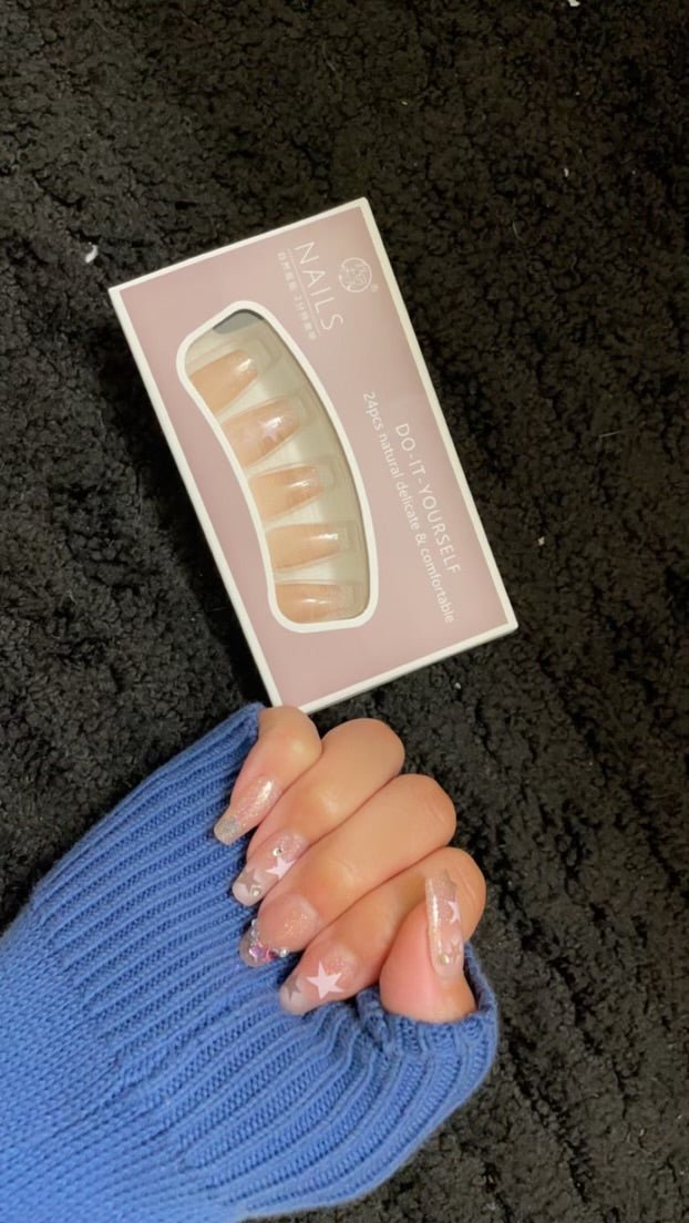 Luxury Full Cover Press-On Nails, 24-Piece Artificial Nail Set