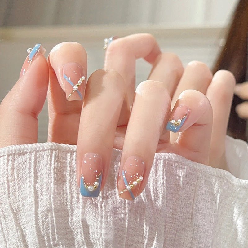Luxury Full Cover Press-On Nails, 24-Piece Artificial Nail Set