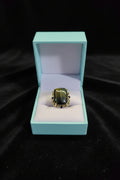 14k Tigers Eye and Sapphire Pendant