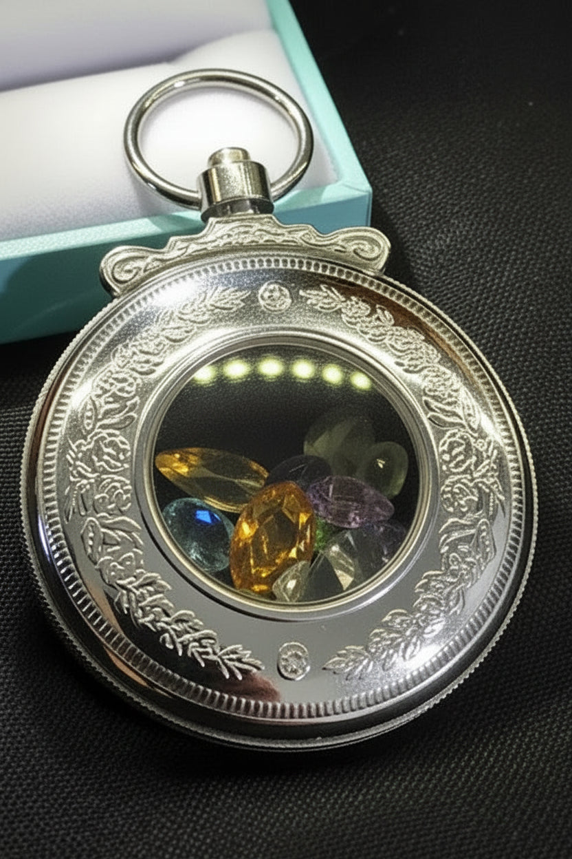 Custom 1 of a Kind Natural Gem Stone Pocket Watch Pendant