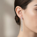 14K Diamond Cluster Drop Earrings